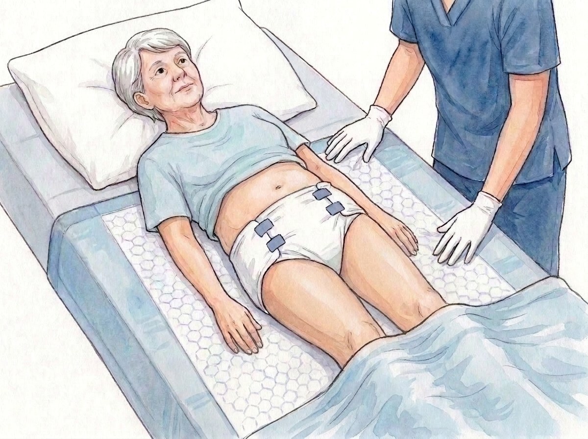 1. Protector Mati sobre la sábana, todo el ancho, solapas remetidas